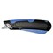 Cosco Easycut 6 in. Plastic Handle Cutter Knife with Self-Retracting Safety-Tipped Blade - Black/Blue